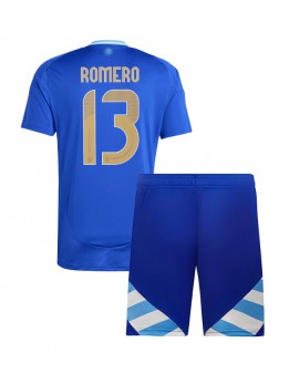 Billige Argentina Cristian Romero #13 Bortedraktsett Barn Copa America 2024 Kortermet (+ Korte bukser)